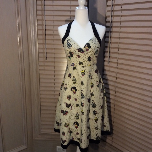 Flash Tattoo Rockabilly Pin Up Dress - Picture 1 of 7